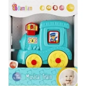 Музыкальный паровозик Bambam Lokomotywa muzyczna BAM BAM игрушка для малышей