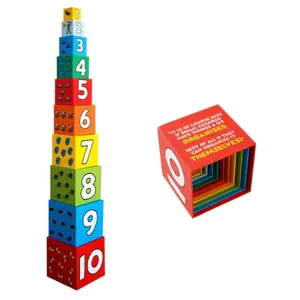 Building blocks Barbo Toys Pippi Stacking Cubes — cardboard, 10 pieces, from 1 year