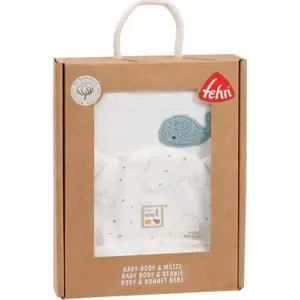 Baby bodysuit and hat set FEHN size 50-56 from collection, model 56532