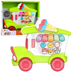 Обучающее электрическое пианино для малышей LEANToys модель 23720 — зелёный дизайн «мороженое»