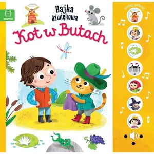Aksjomat sound story book 'Press and Listen' – children's audio book 'Puss in Boots' (button-activated)
