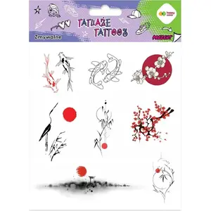 Набор временных тату BABYLISS Tatuaże zmywalne Japanese HAPPY COLOR — смываемые декоративные татуировки