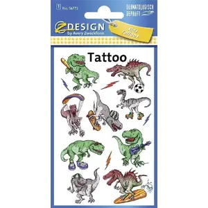 Īslaicīgās tetovēšanas uzlīmes bērniem Zdesign — «Dinozauri», bērnu dizaini