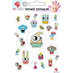 Noņemami pagaidu tetovējumi bērniem Dodo — monstri (mazgājami, droši ādai)