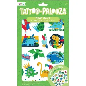 Pagaidu tetovējumi uzlīmes Kolorowe Baloniki Tattoo Palooza — dinozauri, nomazgājami