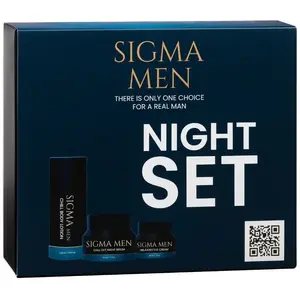 KANN Nakts komplekts SIGMA MEN — ķermeņa balzams 100 ml, nakts serums 50 ml, acu krēms 30 ml