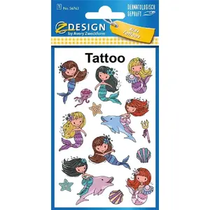 Laikinas tetovējums Zdesign Tatuaże - Syrenki no Zdesign, dažādas jūras meitu zīmējumi