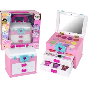 Детский набор косметики в чемоданчике LEANToys 15796 — розово‑белый игровой набор