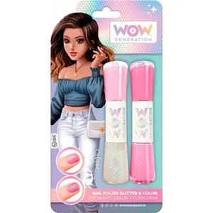 Лак для ногтей Kids Euroswan WoW00013 — цветной и с блёстками, микс