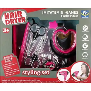 Игрушечный фен mega creative, модель YF820B-4, на батарейках, размеры 29×24×7 см
