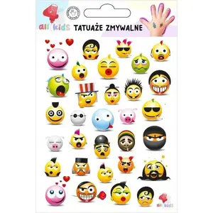 Смываемые тату для детей BUKI — набор с эмоджи, временные, безопасные для кожи
