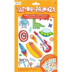 Pagaidu tetovējumi Kolorowe Baloniki Tattoo Palooza - Bazgroły zeszyts, mazgājami tetovējumi