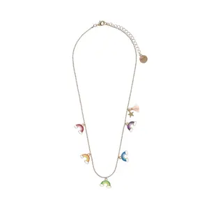 Ball Necklace Kolorowe Baloniki Amy — metal bead chain, women’s jewelry