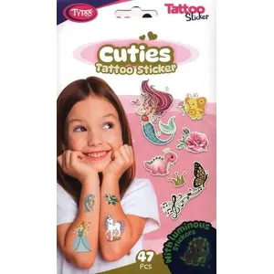 Временные наклейки-тату Gazelo TYTOO Cuties — лист декоративных татуировок для тела