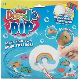 Temporary Tattoo Set SIMBA Doodle'N'Dip – children's creative body art kit