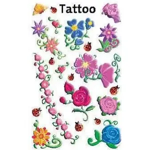 Temporary Tattoo Sheet Avery Zweckform 106699 — Floral Designs