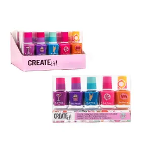 Nail polish set Canenco Create It! Color Changing — 5 pcs (Blue, Orange, Pink, Purple, Violet)