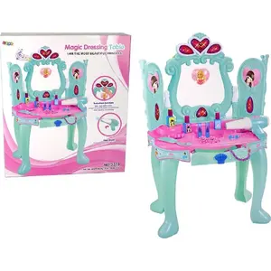 Игровой туалетный столик LEANToys Zestaw Piękności Toaletka с подсветкой и звуком, мятный