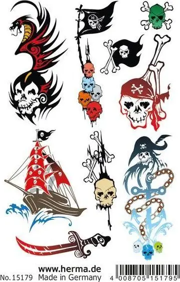 Временные тату TEKA HERMA CLASSIC tattoo colour pirates Photo 3