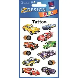 Temporary Tattoos Avery Zweckform 106472 — Children's car-themed tattoo sheets