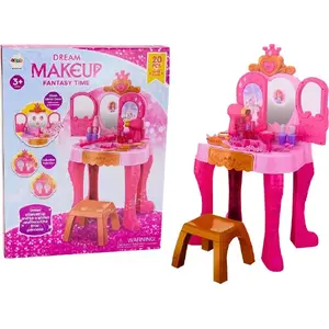 Children's Vanity Table with Gesture Sensor LEANToys 17732 — Pink, Includes Accessories