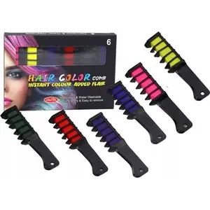 Hair Coloring Chalk Set LEANToys 6 Pieces Matte — temporary hair chalks