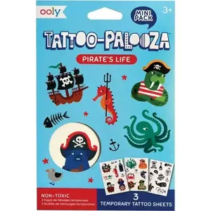 Смываемые мини-тату TEKA Tattoo Palooza — Пираты, набор детских временных тату