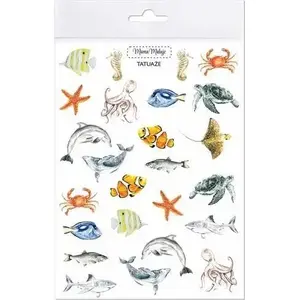 Temporary Tattoos Mama Maluje — Sea and Ocean Animals, Pack (washable)