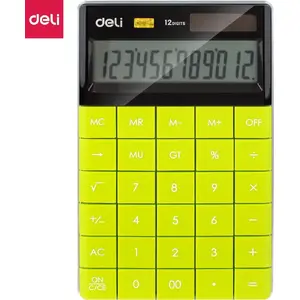 Desktop calculator DELI 1589 — basic arithmetic functions, green