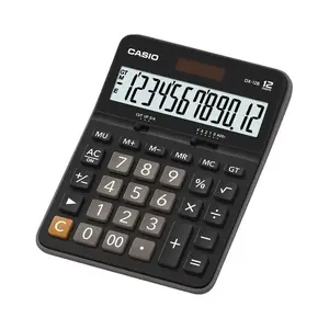 Desktop basic calculator Casio DX-12B — 12-digit, single-line display, battery/solar, tax and profit functions, black