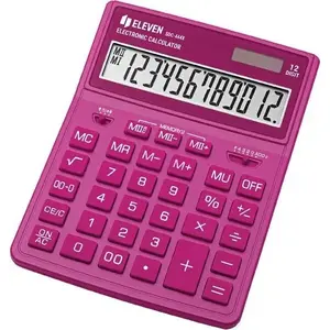Kalkulators Eleven SDC-444XRPKE rozā, 12 ciparu displejs
