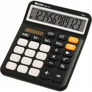 Desktop calculator Eleven CDC110BKE — black casing with grey numeric keys