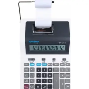 Galda drukāšanas kalkulators Donau TECH K-DT8121-09 — 12 ciparu displejs, izmēri 267×202×77 mm, balts