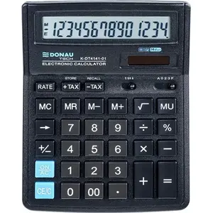 Desktop calculator Donau DONAU TECH K-DT4141-01, 14-digit display, 199×153×31 mm, black