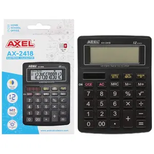 Desktop calculator Axel AX-2418 PUD 50/100, dual power, 8-digit display