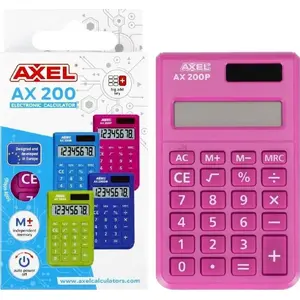 Desktop calculator Axel AX-200P PUD 50/200 — basic arithmetic functions, portable