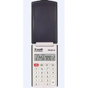 Calculator Toor Electronic TR-227 — basic desktop calculator, battery-powered, dual-line display