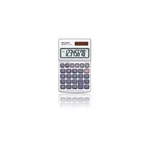 Pocket Basic calculator Sharp EL-250S — 8-digit, solar-powered, silver