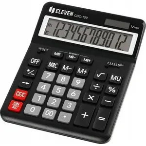 Calculator Eleven CDC120BKE — basic desktop calculator, battery-powered, 12-digit display
