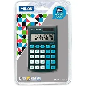Pocket calculator Milan Pocket Touch 150908KBL — compact black-blue portable calculator