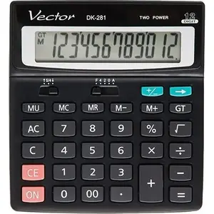 Kalkulators VECTOR KAV DK-281 no VECTOR — galda pamatkalkulators, kompakts dizains