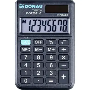 Pocket Calculator Donau DONAU TECH K-DT2081-01, 8-digit display, 90×60×11 mm, black