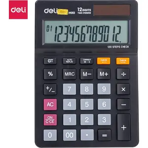 Calculator DEli M01320 12-digit desktop calculator, black
