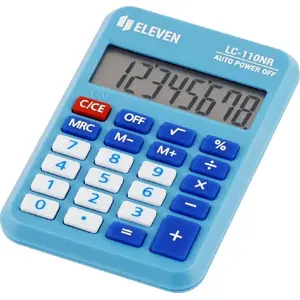 Pocket Calculator Eleven LC110NR-BL — compact battery-powered calculator, blue
