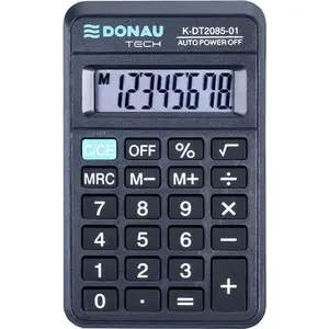 Pocket calculator Donau TECH K-DT2085-01, 8-digit display, 114×69×18 mm, black