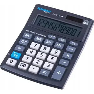 Desktop calculator Donau TECH OFFICE K-DT5121-01, 12-digit display, 137×101×30 mm, black