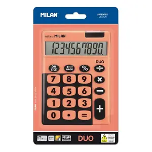 Calculator Milan Desktop Basic 150610TDOBL — 10‑digit, single‑line display, battery, orange