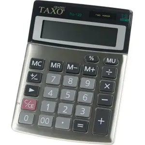 Calculator Titanum Taxo TG-122 silver (DK-211) basic desktop calculator, battery/solar power