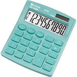 Desktop calculator Eleven SDC810NRGNE green 10-digit display, basic arithmetic functions