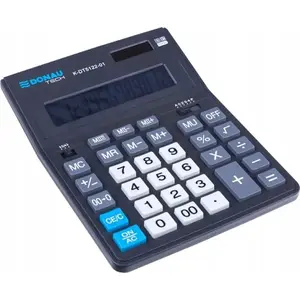 Desktop calculator Donau Tech Office K-DT5122-01, 12-digit display, 201×155×35 mm, black